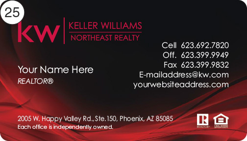 Keller Williams Business Card front 25